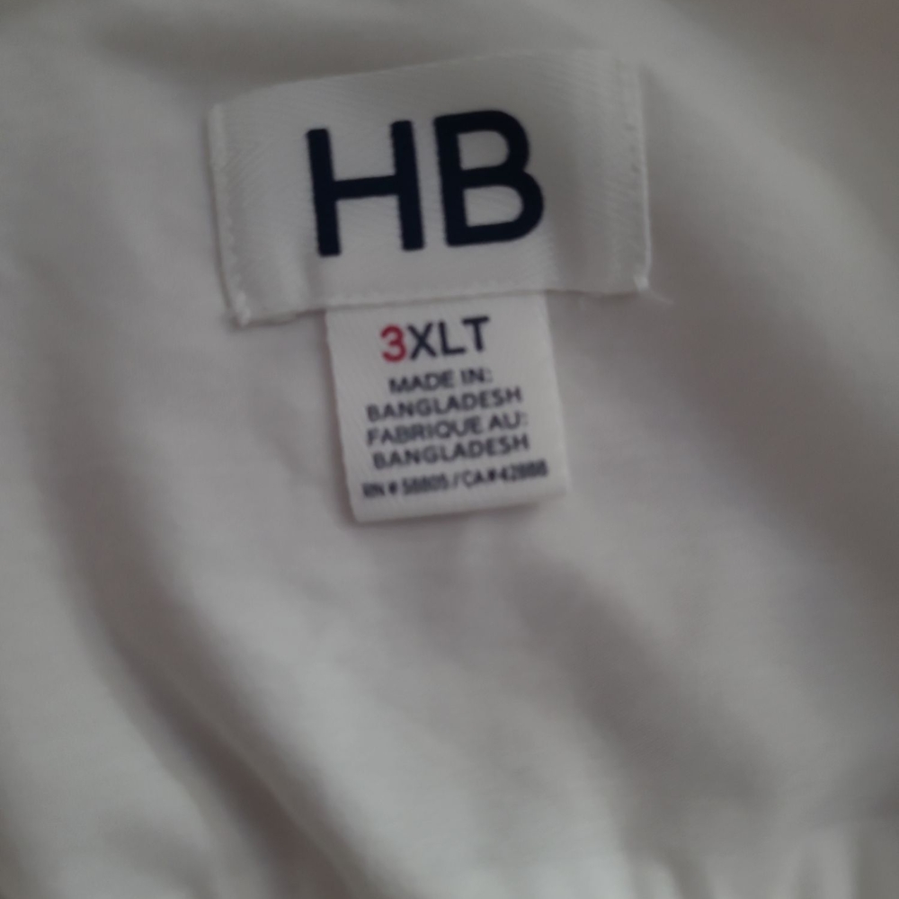 Men's HB Short Sleeve Button Down Shirt Size 3XLT - Picture 3 of 3